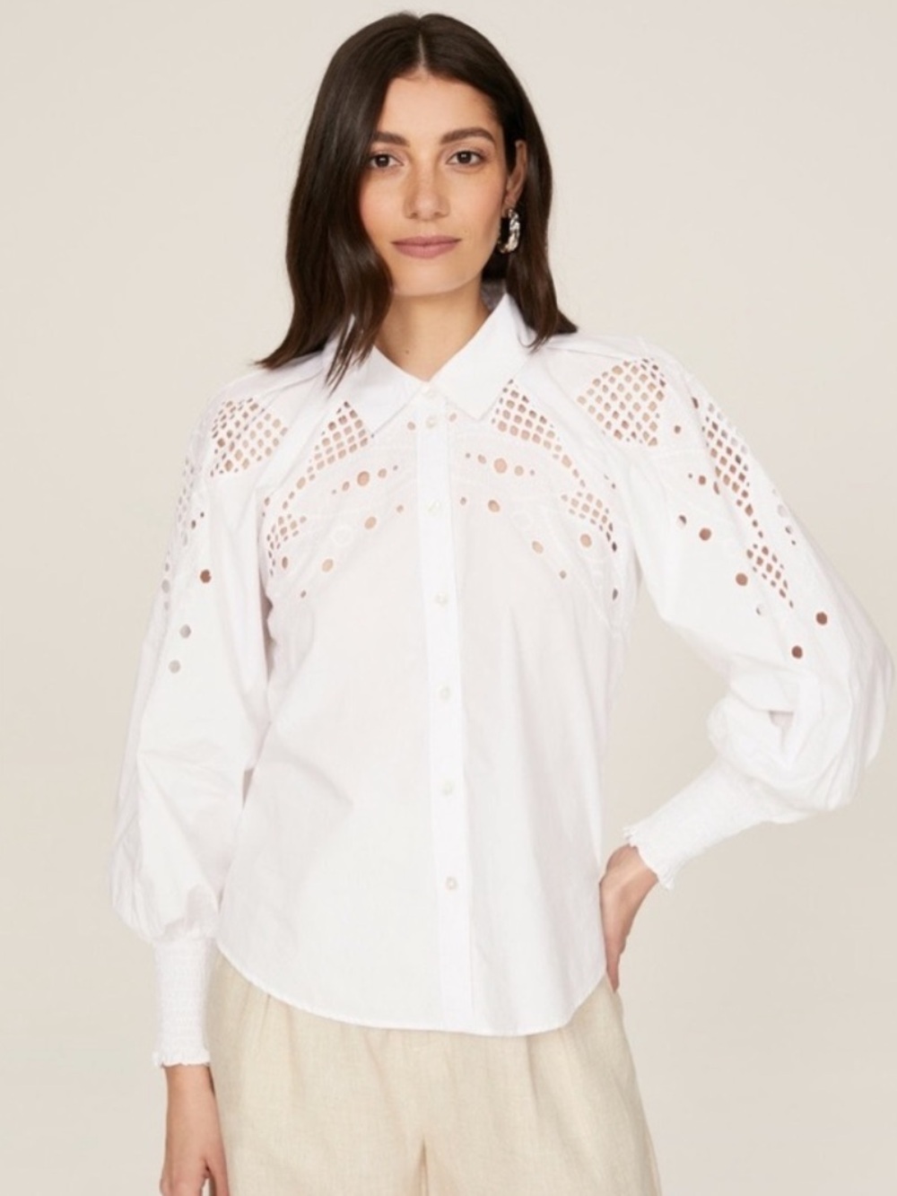 New Veronica Beard LILAH TOP White Size 12